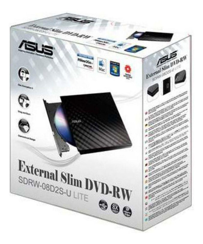 Grabadora De Dvd Externo Asus Sdrw-08d2s-u Negro Usb - Image 6