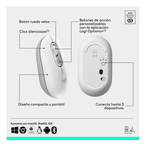 Teclado y Mouse inalámbrico Logitech Pop Icon - Image 7