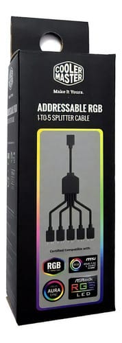 Cable Conector Splitter Argb 1 A 5 Cooler Master 3 Pines 5v - Image 3