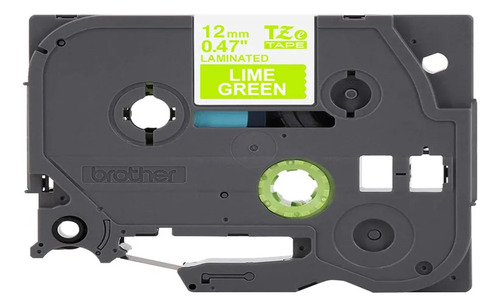 Cinta Brother Tze-mqg35 12mm Blanco Sobre Verde Limón - Image 2