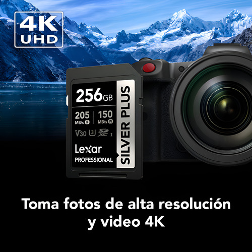 Tarjeta Memoria Lexar profesional Silver Sdxc 256gb V30 4k - Image 6