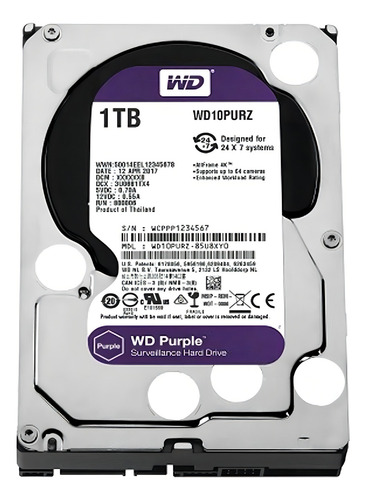 Hdd Western Digital Wd10purz 1tb Púrpura - Image 7