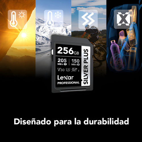 Tarjeta Memoria Lexar profesional Silver Sdxc 256gb V30 4k - Image 5