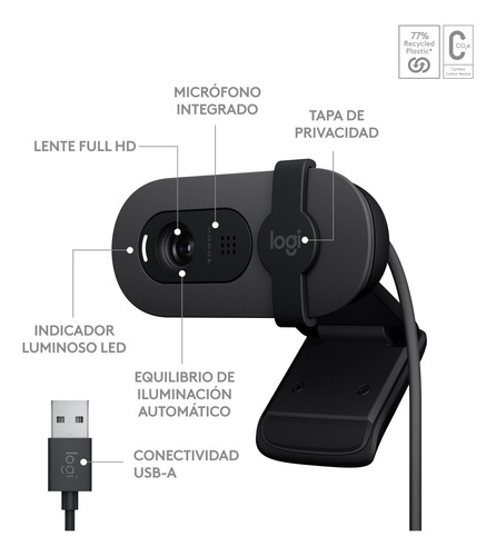 Camara Web Empresarial Logitech Brio 105 Full Hd 1080p 2mp - Image 3
