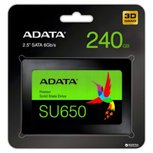 Disco Estado Sólido Ssd Adata Su650 240gb 2.5 Sata Nand 3d Color Negro