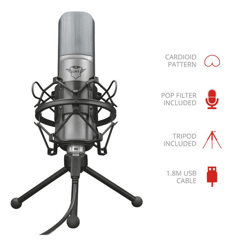 Micrófono Condensador Usb Streaming Trust Gxt 242 Lance - Image 2