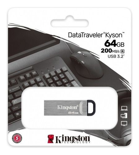 Pendrive Kingston Datatraveler Kyson 64gb Usb 3.1 Gen 1 - Image 3