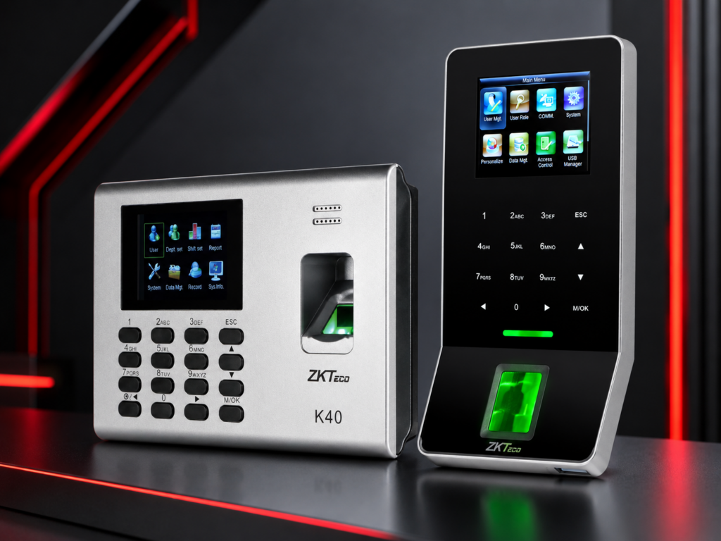 Compará ZKTeco F22 y K40 para saber cuál conviene según el tipo de instalación, control de acceso, asistencia y necesidades de tu empresa.